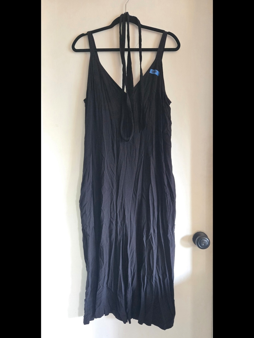 GAP Black Sleeveless Maxi Wide Leg Jumpsuit